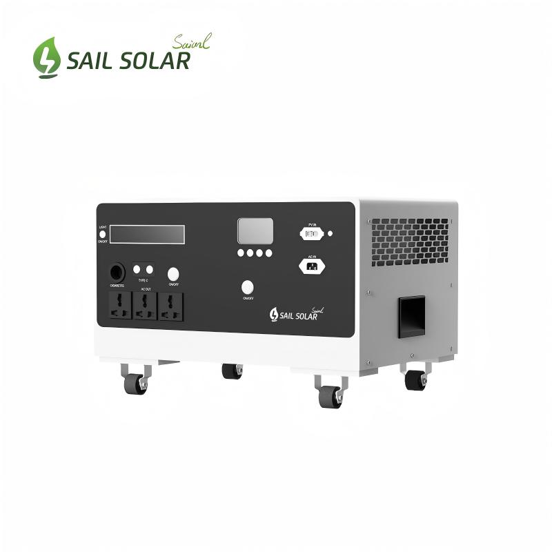 محول الطاقة Sail Solar All In One ESS 2KW ومصدر طاقة محمول ببطارية ليثيوم 2.56 كيلو وات في الساعة للاستخدام المنزلي